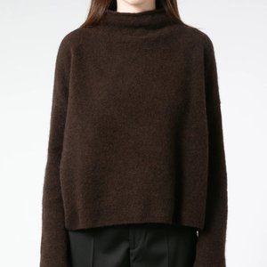 FILIPPA K MIKA YAK FUNNELNECK SWEATER IN GINGER BROWN